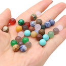 20Pcs Natural Stone Beads 8 MM Without Hole Round Semi-Precious For Potted Plants Fish Tank Decorations