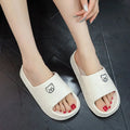 New EVA Women's Slippers Cute Bear Decoration Soft Bathroom Slippers Lithe Thin Non-slip Flat Slippers Home Use