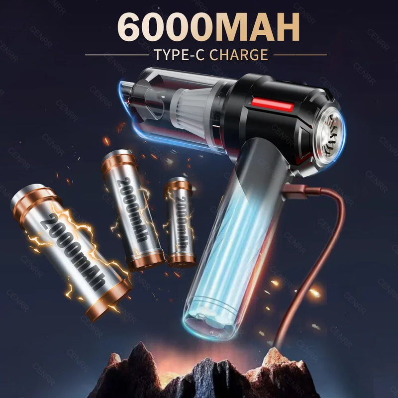 CENRR 998000PA Mini Car Vacuum CleanerCordless Powerful Wireless Car Cleaner HandHeld Portable Vacuum Cleaner Home Appliance