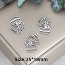 3pcs Vintage Lotus Flower/Potted Plant/Maple Leaf Art Line DIY Tassels Earrings Necklace Jewelry Making Titanium Steel Pendant