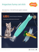Laroo Leno 2in1 Dragonfly Cat Teaser Led Projection Does Not Hurt Eyes Cat Toy Pet Relieving Stuffy Cat Teaser Toy