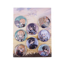 8 Pcs/Set Anime Tinning Tinplate Brooch Sanrio Backpack Badge Souvenir Clothing Gift For Friends