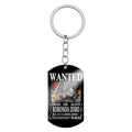 Stainless Steel Anime Keychain One Piece Luffy Ace Blackbeard Wanted Metal Key Holder Pendants Key Chains Souvenir Trinket Gift