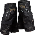 Mens Cargo Shorts Summer Tactical Cropped Trousers Outdoor Waterproof Multi-pocket Bermudas Pants Camo Ripstop Hiking