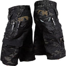 Mens Cargo Shorts Summer Tactical Cropped Trousers Outdoor Waterproof Multi-pocket Bermudas Pants Camo Ripstop Hiking