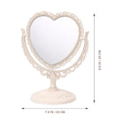1pc Heart-Shaped Makeup Mirror Table Makeup Vanity Mirror Double-Sided Magnifying Mirror With Stand Tabletop Mirror