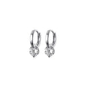Hoop Earrings Silver 925 Sparkling 6.5mm 1CT Moissanite Earring With Certificate For Women Lovers' Wedding Jewelry Gift