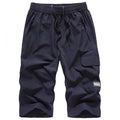 Men's Summer Quick Dry 3/4 Pants Lightweight Capri Shorts Hiking Fishing Travel Casual Cargo Shorts Pants Men Gym Shorts 7XL 8XL
