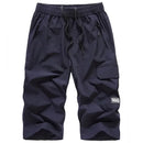 Men's Summer Quick Dry 3/4 Pants Lightweight Capri Shorts Hiking Fishing Travel Casual Cargo Shorts Pants Men Gym Shorts 7XL 8XL
