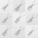 Necklace Crown Cubic Zircon Alphabet Pendants Gold A-Z Letter Pendant Necklace Shinning 26 Initial Collares Jewelry Full Zircon