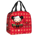 Cartoon Anime Pucca Lunch Bag Women Cooler Warm Thermal Insulated Lunch Box for Work School Office Picnic Food Tote Bags