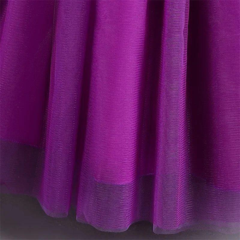 Puffy Girls Party Dress Elegant Kids Wedding Gala Prom Gown Sequin Bow Children Birthday Princess Dress For Girl Clothes 5-14Yrs