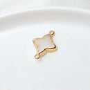 6pcs Diy Accessories Copper Bag Edge Jelly Color Flower Star Pendant Earring Bracelet  Handmade Material Jewelery Charms