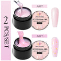 2/3pcs Extension Nail Polish Set Clear White Pink Gold Foil Glitter Quick Builder Gel Uv Led Nail Glue Nail Tips Extension Kit
