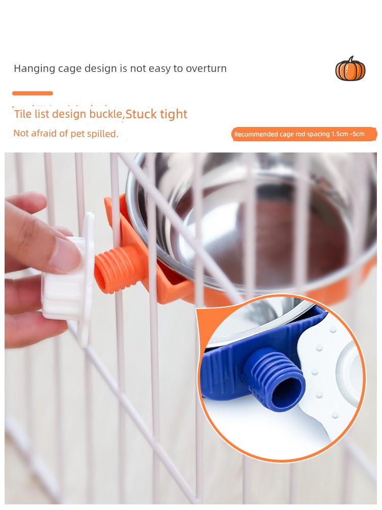 Drinking Bowl Anti-Tumble Kittens Pet Hanging Dog Basin