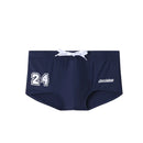 New low-rise boxer swimming trunks seaside printed letters sports casual quick-drying men's swimming trunks
