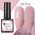 UR SUGAR - Esmalte de uñas en gel semipermanente rosa nude con purpurina, color sólido, 7,5 ml, para manicura semipermanente UV LED