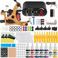 Beginner Complete Tattoo Kit Machine Gun Set with Mini Power Supply Grips Body Art Tools Set Permanent Makeup Tattoo set