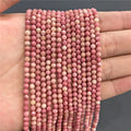 Purple Gem Beads Small Round Faceted Crystal Stone Beads Amethysts Crystal Mica Loose Beads For Jewelry Making DIY Necklace 15"