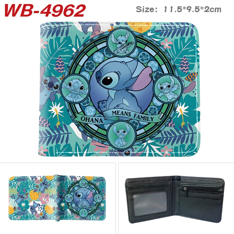 Miniso Cartoon Stitch Wallet Short Purse with Coin Pocket