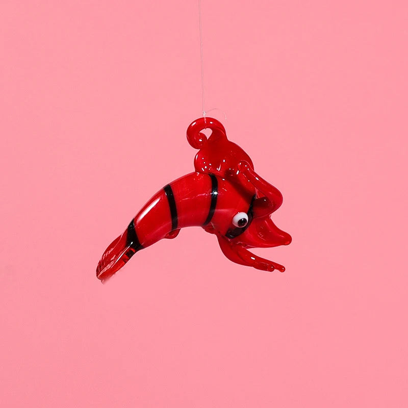 Floating Glass Tropical Fish Mini Figurine Pendant Aquarium Decoration Accessories Japanese Style Sea Animal Tiny Statue Fish