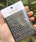Newest Black Numbers English Letter Design 3d Self Adhesive Decal Slider DIY Decoration Manicure Tools Nail Sticker Accessories