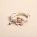 Cute knitting Flower Bell Collar Adjustable Cat Necklace Pet Collar Traction Safety Buckle Necklace Small Dog Dog Supplies