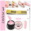 2/3pcs Extension Nail Polish Set Clear White Pink Gold Foil Glitter Quick Builder Gel Uv Led Nail Glue Nail Tips Extension Kit