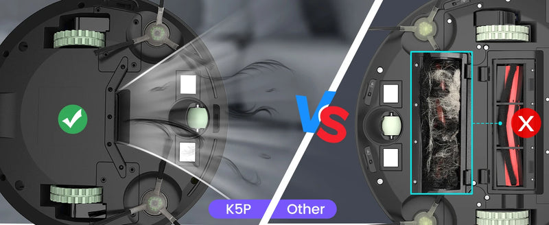 OKP K5P Robot Vacuum Cleaner, 5000Pa, 180 Mins, WiFi/App, Slim Design, Self-Charging, Perfect for Hard Floors, Pet Hair, Carpets