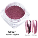 Red Chrome Nail Powder Y2K Metallic Mirror Effect Pigment Fine Rubbing Nail Glitter Flakes Dust Valentine Decorations Manicure