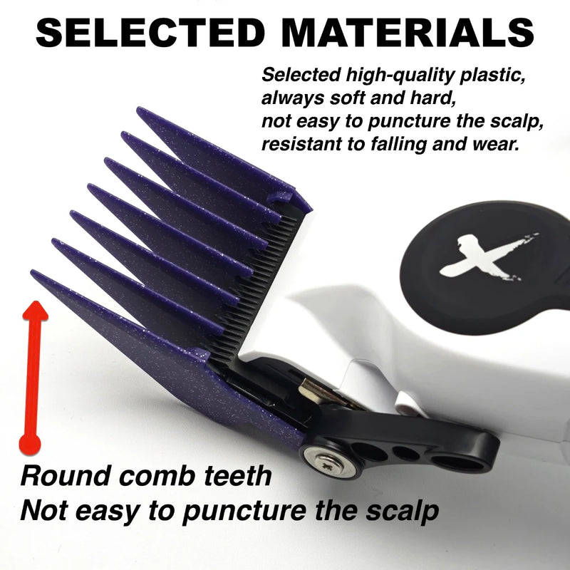 Professional electric hair clipper comb 10PC Purple Limit Comb Suitable for M10, R77F, 2020C, KULILANG, WMARK, BRCILIP Barbers ﻿