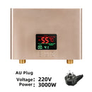 110V 220V Instant Water Heater Bathroom Kitchen Wall Mounted Electric Water Heater LCD Temperature Display with Remote Control
