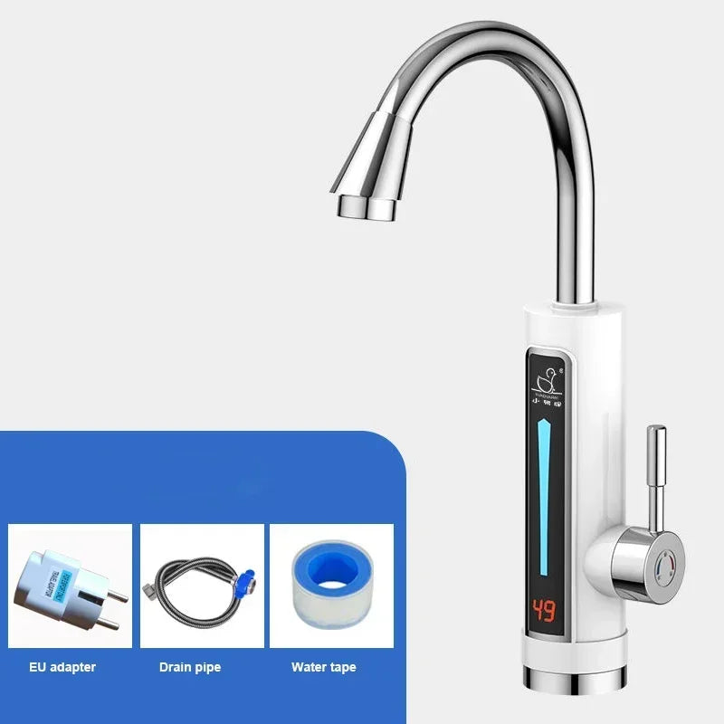 3300W Electric kitchen instant heating faucet heater hot cold dual-use Tankless water quickly heating tap with LED display