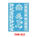 1PC Hanna Lace Tattoo Sticker White Silk Printing Waterproof Disposable Tattoo for Arm Sexy Bracelet