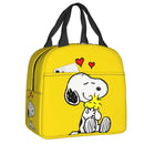 Custom Rock Tees Group Walk Snoopy Lunch Bag Women Cooler Thermal Insulated Lunch Boxes for Kids School