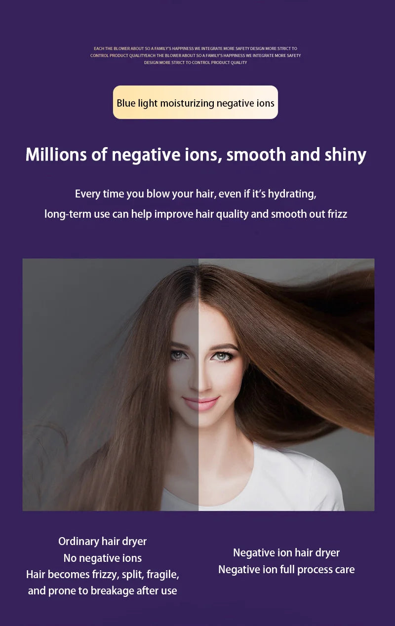 Xiaomi Negative Ionic Hair Dryer Professional High-speed Electricturbine Drier Constant Temperature Quick Drying Hair New 2025