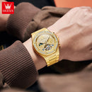 OLEVS 9805 High end Men Watches  Waterproof Moon Phase Diamond Dial Fashion Luxury Mechanical Watch Skeleton Original Wristwatch