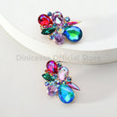 Fashion Original Geometric Bridesmaids Wedding Party Statement Jewelry Luxury Unusual Glass Stud Earrings For Women Accessories