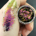 1Jar Aurora Chameleon Snowflake Ultra-Thin Iridescent Nail Sequins Holographic Opal EyeShadow Ice Glitter Nail Chameleon Flakes