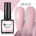 UR SUGAR - Esmalte de uñas en gel semipermanente rosa nude con purpurina, color sólido, 7,5 ml, para manicura semipermanente UV LED
