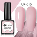 UR SUGAR - Esmalte de uñas en gel semipermanente rosa nude con purpurina, color sólido, 7,5 ml, para manicura semipermanente UV LED
