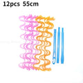 12pcs Heatless Hair Curlers Magic Wave Formers Spiral Hair Rollers Wavy Curlers Women Hairstyle Roller Hair Styling Tools