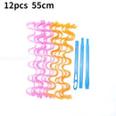 12pcs Heatless Hair Curlers Magic Wave Formers Spiral Hair Rollers Wavy Curlers Women Hairstyle Roller Hair Styling Tools