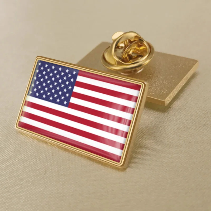 United States Flag Brooch Enamel Pin US America National Flag Lapel Backpack Bag Badge Jewelry Decoration