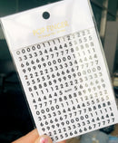 Newest Black Numbers English Letter Design 3d Self Adhesive Decal Slider DIY Decoration Manicure Tools Nail Sticker Accessories