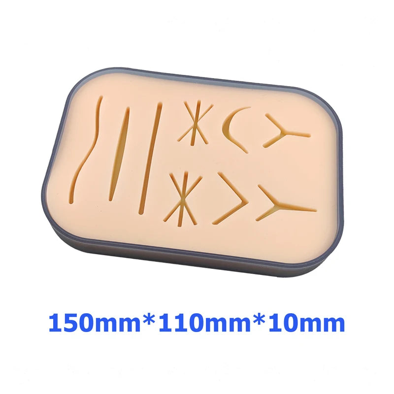 Surgical Suture Lifelike Training Skin Operate Suture Practice Model Training Pad Needle Scissors Tool Kit Teaching