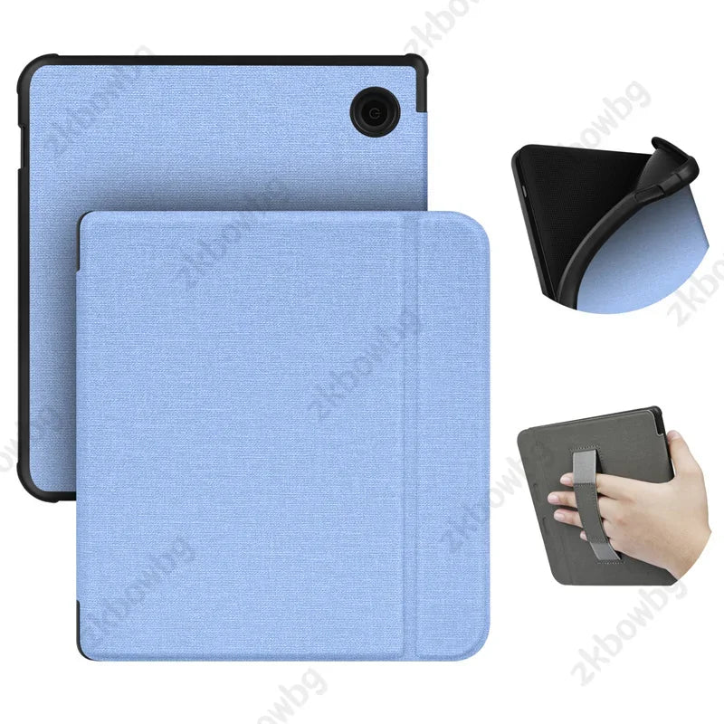 Magnetic Cover For Kobo Libra Colour 2024 Release 7" eBook with Soft TPU Back Cover For Kobo Libra2 2021 HandStrap Smart Case