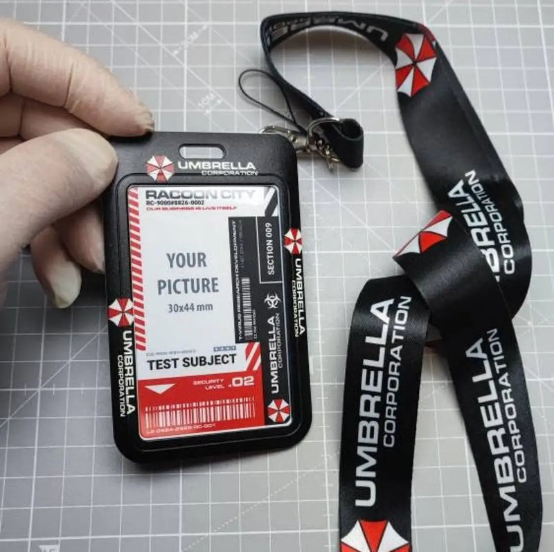 Double Sides Umbrella Lanyard & Card Holder By Umbrella Corporation Neck Strap Card ID Holders with Employee information card