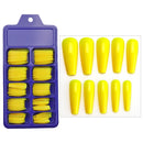 Fake Nails 100PCS Claw Shape Full Cover Wearable DisassemblyGlossy Pure White Red Orange Natural False Nails Tips