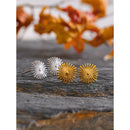 Yhpup 316L Stainless Steel Small Flower Daily Stud Earrings for Women Waterproof Metal Versatile Attractive Jewelry Gift